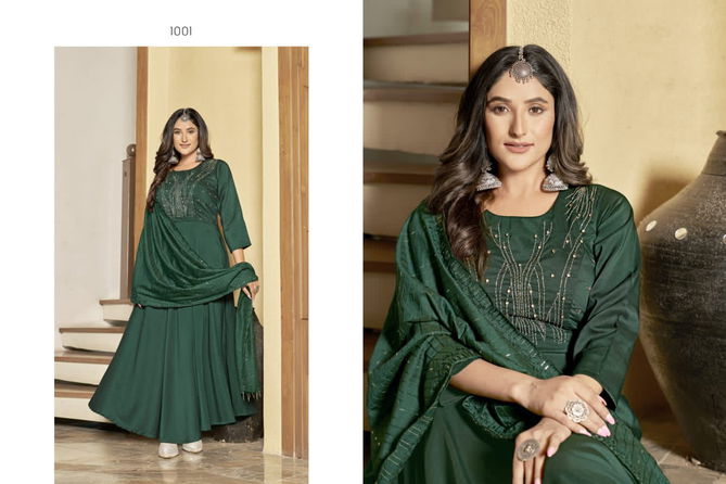 Hazel By Sweety Viscose Silk Handwork Gown With Dupatta Wholesale Price In Surat